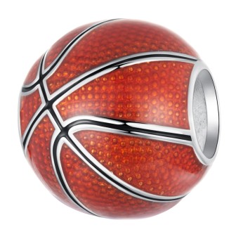 Charms Srebro 925 - Piłka do Koszykówki Czerwiński