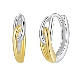 Srebrne Kolczyki - Pozłacane Koła II Czerwiński