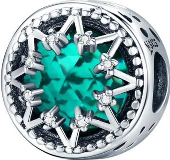 Charms Srebro 925 - Zielony Kryształ Czerwiński