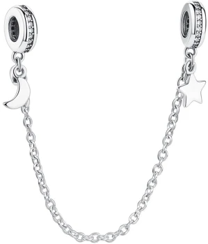Charms Srebro 925 - Łańcuszek Gwiazda, Księżyc Czerwiński