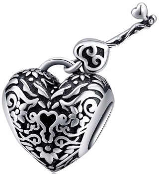 Charms Srebro 925  - Klucz do Serca Czerwiński