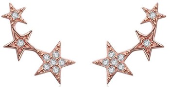 Kolczyki Srebro 925 - Nausznice Gwiazdy Czerwiński