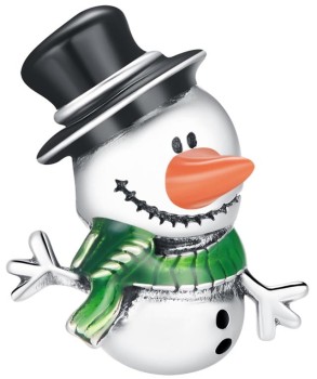 Charms Srebro 925 - Uśmiechnięty Bałwanek Czerwiński