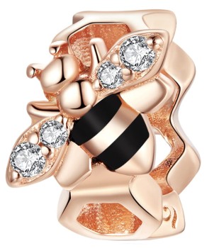 Charms Srebro 925 - Pszczoła Rose Gold Czerwiński