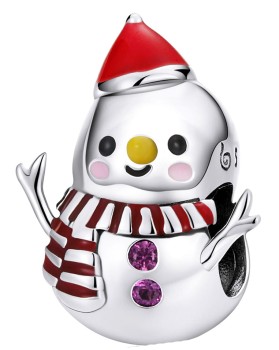 Charms Srebro 925 - Wesoły Bałwan Czerwiński