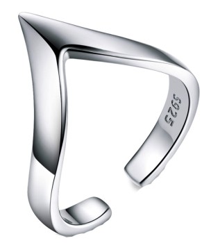 Pierścionek uniwersalny - V srebrny Czerwiński