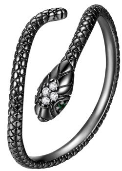 Pierścionek uniwersalny - Wąż Czarny Czerwiński