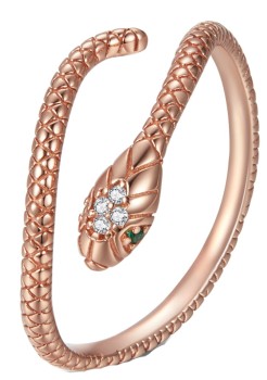 Pierścionek uniwersalny - Wąż Rose Gold Czerwiński