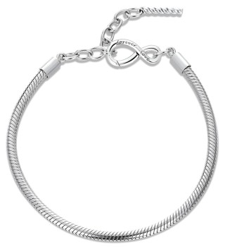 Bransoletka modułowa, NIESKOŃCZONOŚĆ rozmiar uniwersalny Srebro S925 Czerwiński