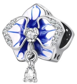 Charms Srebro 925 - Kwiat, Tie Dye Czerwiński