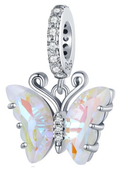 Charms Srebro 925 - Subtelny Motyl Czerwiński