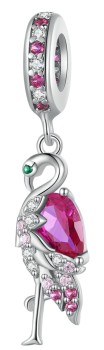 Charms Srebro 925 - Różowy Pelikan Czerwiński