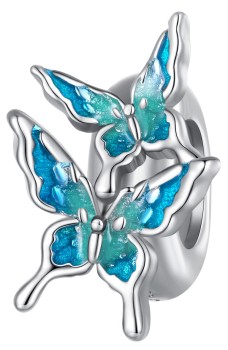 Charms Srebro 925 - Stoper Motylki Czerwiński