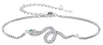 Bransoletka Srebrna 925 - Wąż Czerwiński