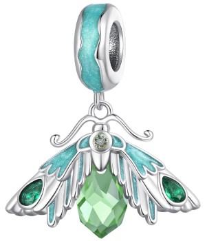 Charms Srebro 925 - Zielony Owad Czerwiński