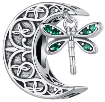 Charms Srebro 925 - Księżycowa Ważka Czerwiński