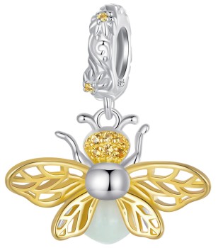 Charms Srebro 925 - Świecąca Pszczółka Czerwiński