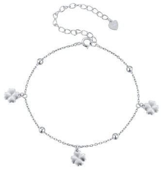 Bransoletka Srebrna 925 - Srebrne Koniczynki Czerwiński