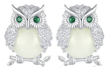 Kolczyki Srebrne - Świecące Sowy Czerwiński