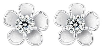 Kolczyki Srebrne - Kwiaty Wiśni Czerwiński