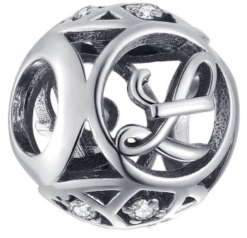 Charms Srebro 925 - Literka Ł ALFABET Czerwiński